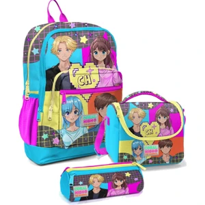 Coral High Ilkokul Çantası Seti Mavi Pembe Anime - Kız Çocuk