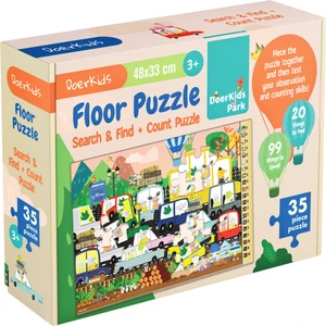 Doerkids Ara-Bul Park Eğitici Puzzle | 35 Parça 3+ Yaş