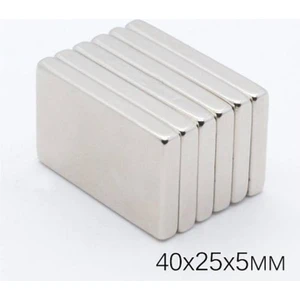 Çok Güçlü 40MM x 25MM x 5mm Köşeli Süper Güçlü Neodyum Mıknatıs
