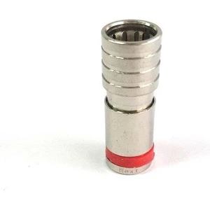 Rg6 Sıkmalı F Konnektör Yaylı Kırmızı 10 Adet