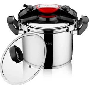 Omega 3 Parça Düdüklü Tencere Seti Kırmızı 6 lt