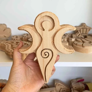 Arkaik Craft Ay Tanrıçası Ahşap Baskı Kalıbı