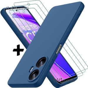M.TK Moveteck Realme C55 Kılıf Kamera Korumalı Premium Soft Yumuşak Silikon + 9h Ekran Koruyucu Cam