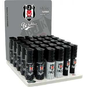 Turbo Beşiktaş Baskılı Lisanslı Çakmak 30 Adet Izgaralı ( 3 adet Seramik Küllük Hediye )