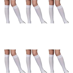 6'lı Paket Micro 40 Okul Dizaltı Çorap