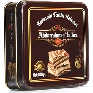 Abdurrahman Tatlıcı Kakaolu Tahin Helvası Teneke Kutu (300 Gr)