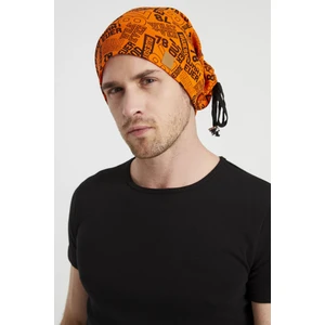 Erkek Turuncu Siyah İp 4 Mevsim Şapka Bere Buff Ultra Yumuşak Penye