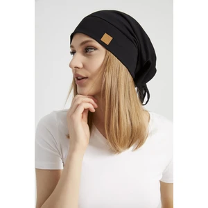 Kadın Siyah İp Özel Tasarım 4 Mevsim Şapka Bere Buff Ultra Yumuşak Penye