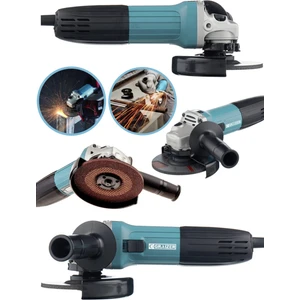 Alman 2000 Watt Professional Sjs Çift Metal Şanzuman Avuç İçi Taşlama Makinesi 125 mm Mavi