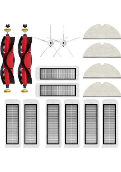 Asgard Grup Roborock S6 Pure 2ADET Ana Fırça  2ADET Yan Fırça 8ADET Filtre 4ADET Mop