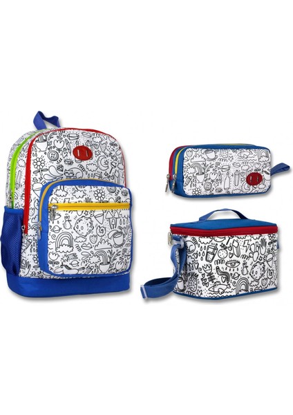Boyanabilir Ilkokul Okul Çantası Seti