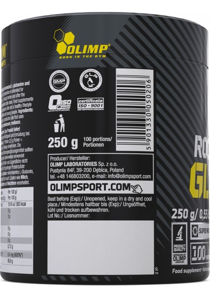 Rocky Athletes Glutamine 250 gr