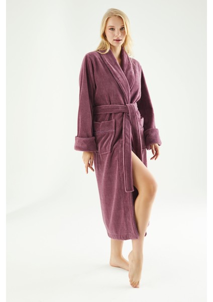 Uzun Şalyaka Triga Bambu Cotton Bayan Bornoz modelleri