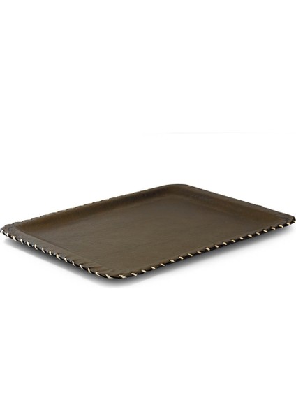 Deri Tepsi - El Yapımı 1 Adet 43X61 cm Kahverengi LT4361