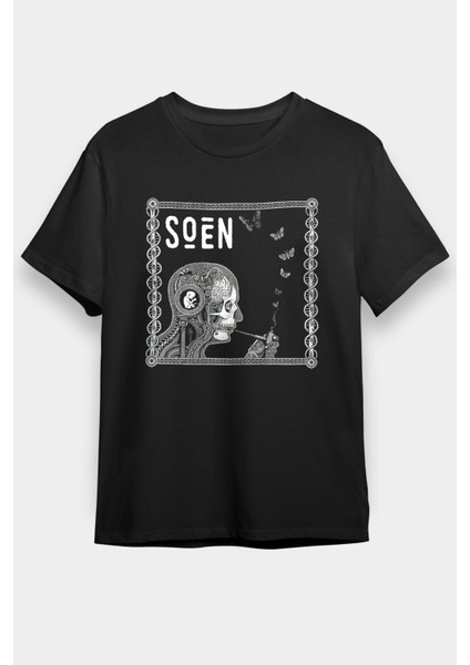 Zoka Wear  Slowdive Baskılı Unisex Siyah Tişört - Tshirt