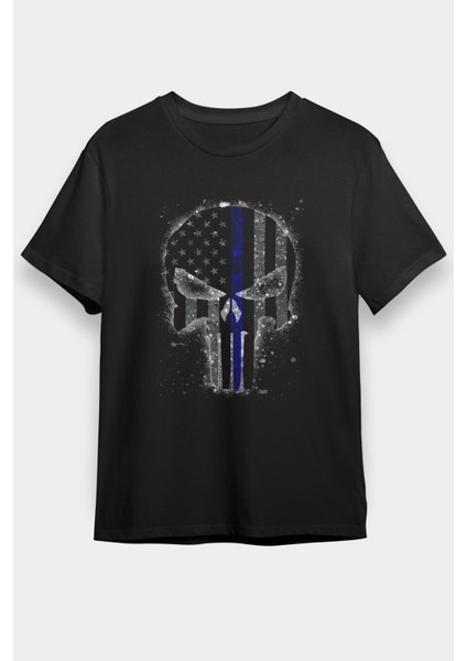 Punisher Siyah Unisex Tişört T-Shirt