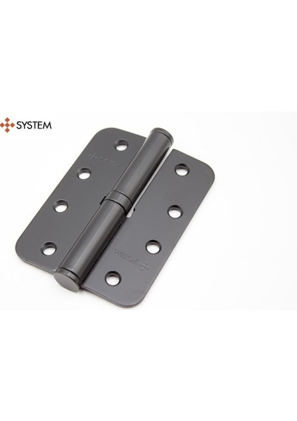 Menteşe 10 cm Okka Sağ 3 mm Mat Siyah - SH100R Al6