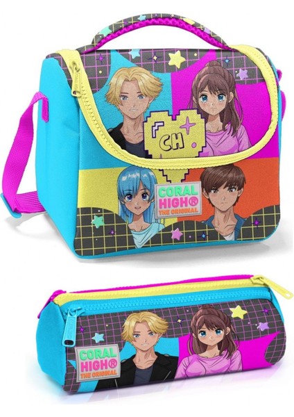 Ilkokul Çantası Seti Mavi Pembe Anime - Kız Çocuk fırsatları