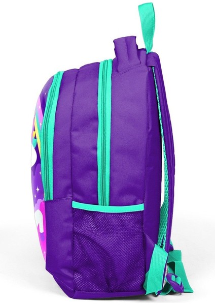 Okul Sırt Çantası ve Beslenme Çantası Seti - Kız Çocuk Mavi Unicorn fiyatları