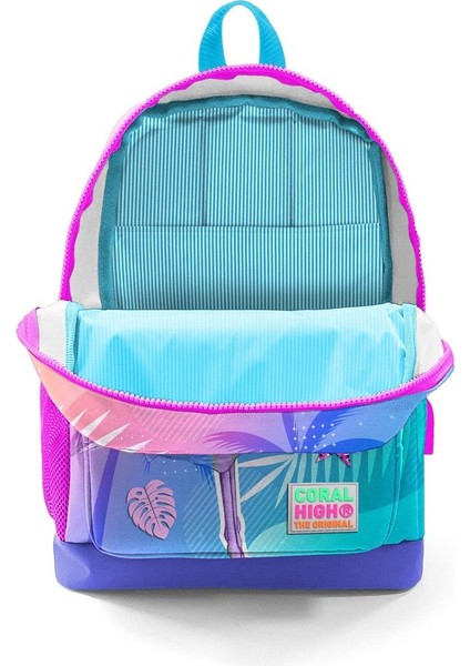 Okul Çantası ve Beslenme Çantası Seti - Kız Çocuk Pembe Flamingo - USB Soketli modelleri