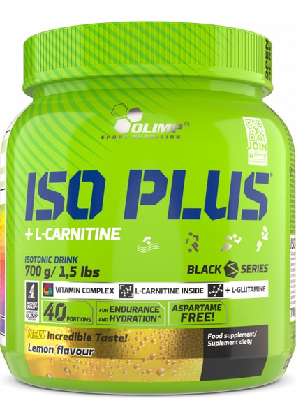 Iso Plus L- Carnitine Isotonic Drink 700 gr - Limon