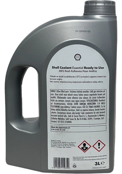 Coolant Essential 4 Mevsimlik Mavi Antifriz 3 Litre