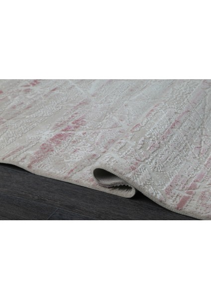 Işıltı 3901A Pembe-A.bej Akrilik Makina Halısı modelleri