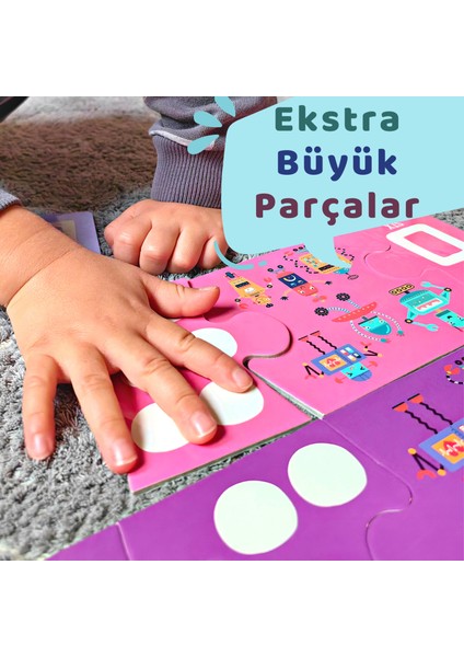 Dev Sayılar Jumbo Puzzle| Robotik Sayılar Öğrenme | 40 Parça 2+ Yaş modelleri