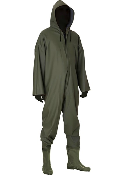 Kapşonlu Çizmeli Boy Tulum