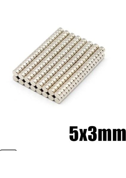 Yuvarlak Neodyum Mıknatıs Magnet - 5 mm Çap - 3 mm Kalınlık