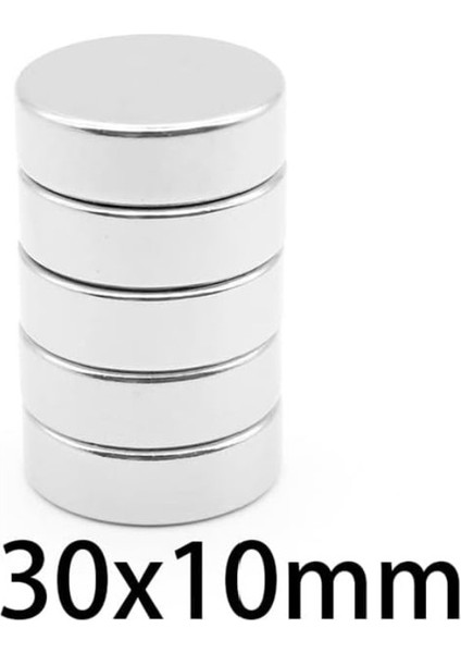 Çok Güçlü Neodyum Mıknatıs Yuvarlak 30X10 mm - Nadir Toprak Mıknatısı fiyatları