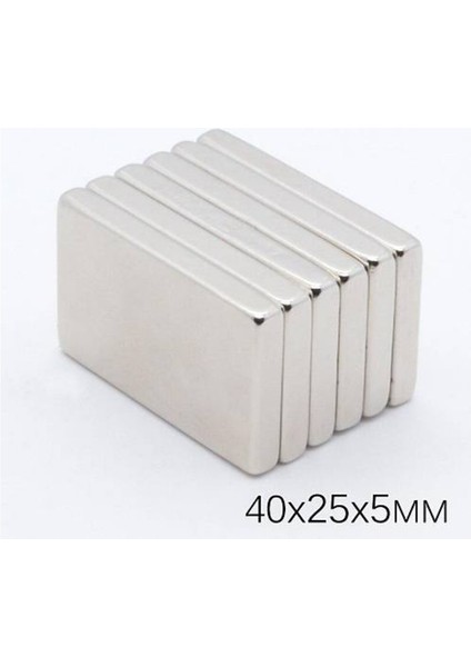 Çok Güçlü 40MM x 25MM x 5mm Köşeli Süper Güçlü Neodyum Mıknatıs