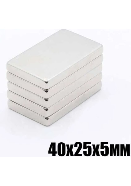 Çok Güçlü 40MM x 25MM x 5mm Köşeli Süper Güçlü Neodyum Mıknatıs modelleri