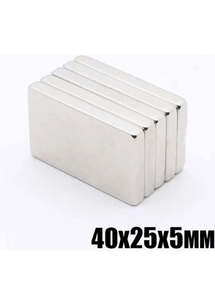 Çok Güçlü 40MM x 25MM x 5mm Köşeli Süper Güçlü Neodyum Mıknatıs fırsatları