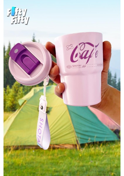 Çelik 450 ml Kahve Bardağı Mug 6 Saat Sıcaksoğuk Taşıma Askılı