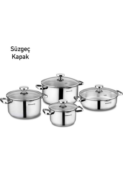 Korkmaz A1968 Aqua 8 Parça Tencere Seti -96