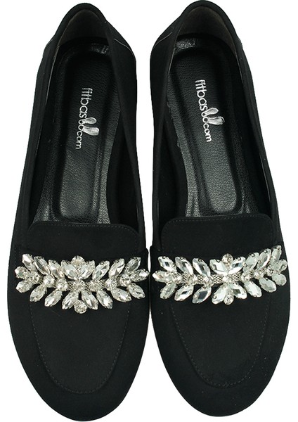 111026 008 Kadın Siyah Süet Büyük & Küçük Numara Babet fiyatları