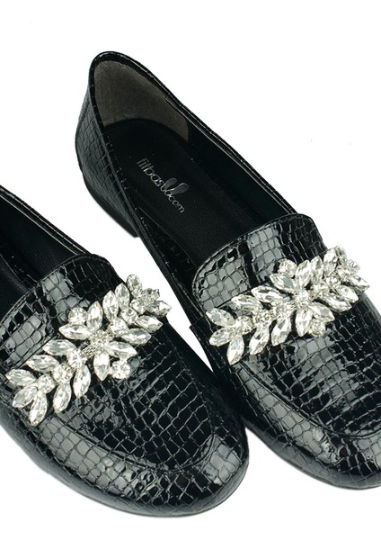 111026 066 Kadın Siyah Rugan Büyük & Küçük Numara Babet fırsatları