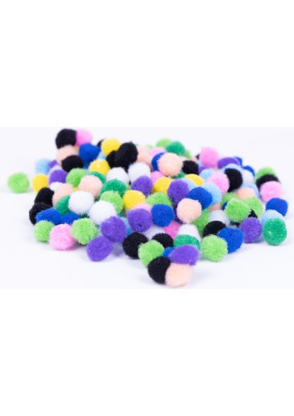 Peluş ponpon, 6 mm 100 adet Mint