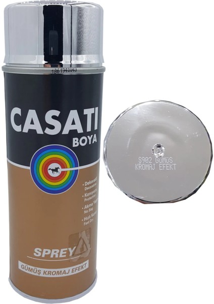 Akrilik Sprey Boya Gümüş Kromaj Efekt (Eskitme) 400 ml