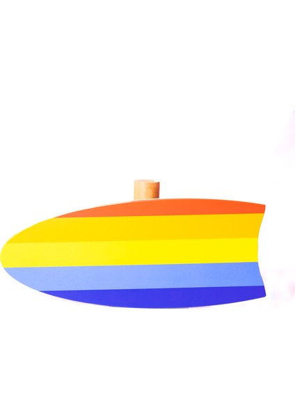 toys Ihlamur Ağacı Ahşap Denge Tahtası - 3kg - Yeşil / Sarı
