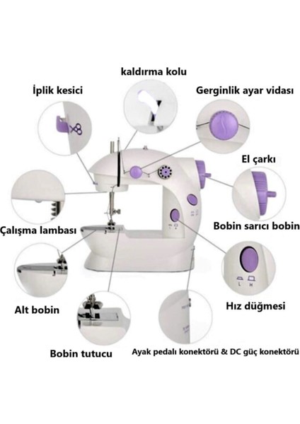 Mini Ev Dikiş Makinesi Pedallı Sewıng Machine