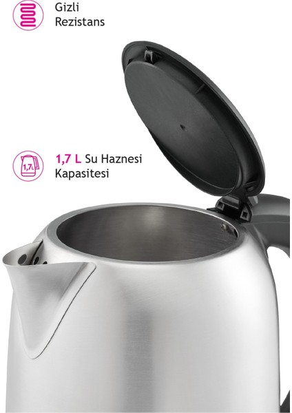 Al 728 I Inox Su Isıtıcı Kettle