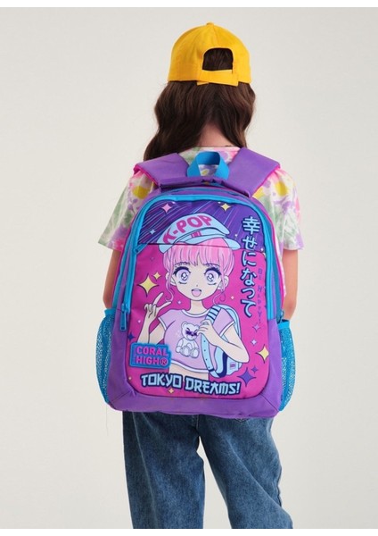 Ilkokul Çanta Takımı Lavanta K-Pop Kız Çocuk Okul Çantası Seti