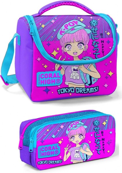 Ilkokul Çanta Takımı Lavanta K-Pop Kız Çocuk Okul Çantası Seti fırsatları