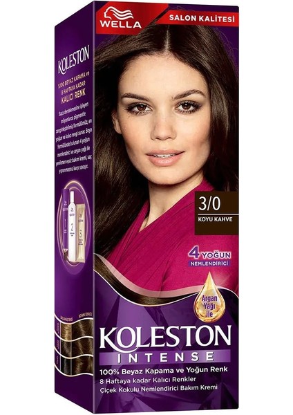 Koleston Intense Saç Boyası 3/0 Koyu Kahve - Salon Kalitesi