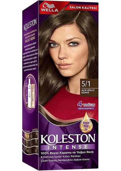 Çankaya Giyim Koleston Intense Saç Boyası 5/1 Ekstra Küllü Kahve - Salon Kalitesi