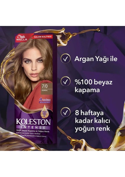 Çankaya Giyim Koleston Intense Saç Boyası 7/0 Kumral - Salon Kalitesi