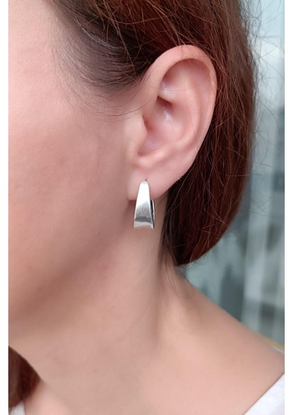 Kavisli Şekilli Kadın Küpe Çift Adet Gümüş Kaplama El Yapımı Kadın Küpe fırsatları