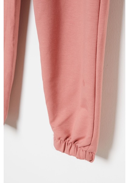 Pembe Bel ve Paça Lastikli Basic Kız Çocuk Eşofman Altı 16245 modelleri